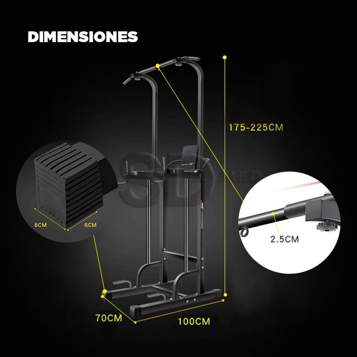 Máquina Pro Multifuncional Dominadas Barra Gym 30 En 1 Sd Med 0009