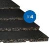 Pisos de Caucho de Alta Densidad para Gimnasio Pack 4x – 50 x 50 x 25 mm x 20 kg