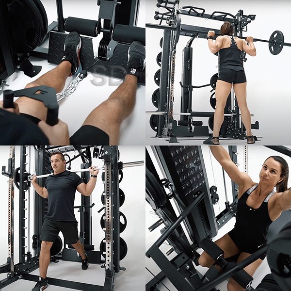 Máquina Multifuncional G20 V2 Pro All-In-One Trainer - Smith Machine,  Functional Trainer, Power Rack, Vertical Leg Press e Lat and Row Station