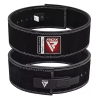 Cinturon de Levantamiento RDX – Cuero 10 mm Espesor Live Buckle TPL USPA Approved Negro – WBL-4LN 1
