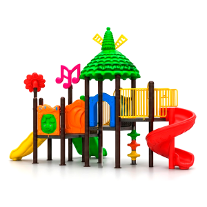 Juego Modular Fantasía Plaza 3 Toboganes Adornos JY-R1005 - Imagen 7