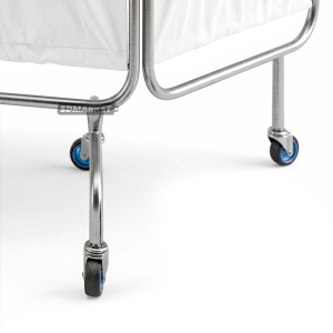 Biombo Clínico de 2 Cuerpos Acero Inoxidable Alto 180 cm - Sección 60 cm -  Blanco JD-FS01-1 - Imagen 3