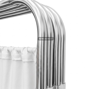 Biombo Clínico de 4 Cuerpos Acero Inoxidable Alto 180 cm - Sección 60 cm - Blanco JD-FS02 - Imagen 4